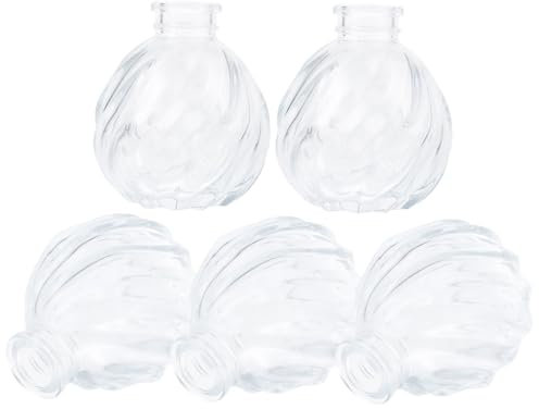 Jarrón De Cristal con Forma De 5 Unidades Pequeño Decorativo para Decoración del Hogar Arreglos