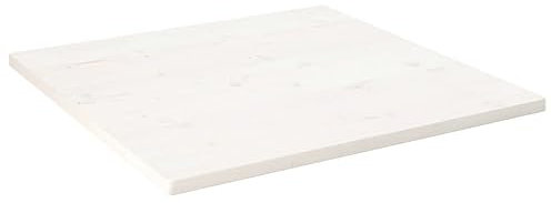 ZEYUAN Tischplatte Weiß 90x90x2,5 cm Massivholz Kiefer Quadratisch, Arbeitsplatte, Holzplatte, Schreibtischplatte, Waschtischplatte, Küchenarbeitsplatte