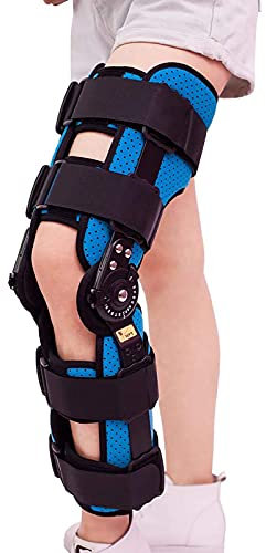 Inmovilizador de órtesis de Rodilla, Rodillera Ajustable con bisagras, estabilizador de férula, Soporte de Rodilla para Artritis, lesión de ligamento desgarrado de menisco para Fractura posoperatori