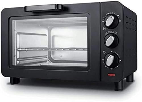 BTURYT Horno Tostador de convección de encimera para Horno de Asar y Bandeja extraíble para Migas, Tostador de Horno de 15 litros, Mini hornos (Negro)