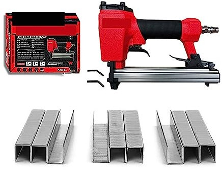 Tacker, Luftnagelpistole, Möbel, pneumatischer Nagler, Bauhefter, Polstertacker, Werkzeuge mit Heftklammern für Holzbearbeitungs-, Profi- und Heimwerkerprojek (Color : 1013J Set(1125 nail), Size : S