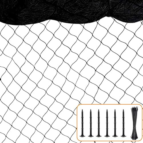 BSTPCOO 100'x100' Bird Netting for Chicken Coop, Nylon 3/4 Mesh Poultry Netting Chicken Nettings Roof Hawk, Aviary Net Deer Fence Garden Netting for Fruits Trees Plant