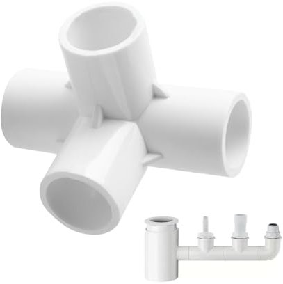 PVC-Rohrverbinder, T-Stück, PVC-Wasserleitung, Rohrverbindungen aus PVC, 3-Wege-Rohrverbindung, Verbindungsstück für Rohrverbindungen, Verbindungsstücke