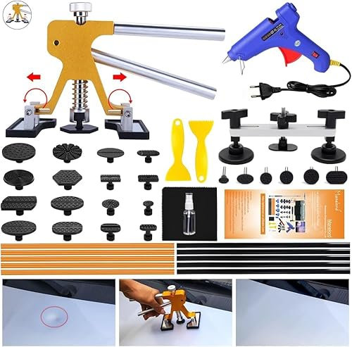 Auto Ventouse Carrosserie et Debosselage Carrosserie, Car Kit Debosselage sans Peinture Debosselage avec Marteau Carrossier