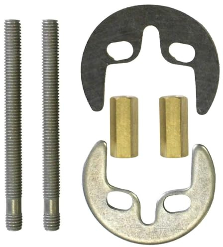405412 Schläfer | Kit de fixation universel pour le montage du robinet monotrou et du mitigeur du lavabo, du bidet et de l'évier de cuisine à 2 trous, avec vis M6, plaque d'acier de 80 mm et écrou