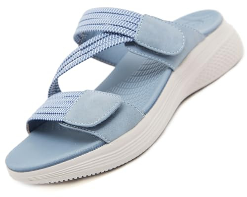 Ulicox Sandali Sportivi Donna Estivi Supporto Ortopedico Antiscivolo Camminata Pantofola Confortevole Aperta Scarpe Blu 41