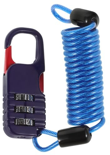 ARTSEWPLY Motorrad-fahrradschloss Mit Zahlenschloss Einziehbares Kabelschloss Für Reisegepäck Roller-sicherheitsschloss Motorrad-bremsschloss Fahrradschlosskabel