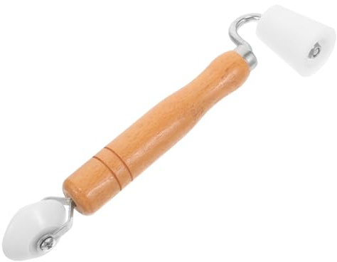 Operitacx Herramienta De Rueda De Prensa Para Juntas Rodillo Para Empapelar Con Mango De Madera Para Decoración De Interiores Herramienta Para Alisar Tapiz