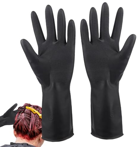 Guantes Para Tinte De Cabello | Guantes Impermeables Antideslizantes Para Teñir,Mitones De Látex Texturizados Impermeables Antideslizantes Para Trabajo Automotriz, Laboratorio, Cocina, Parrillas, Pint