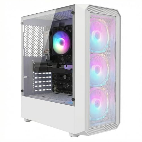 STGSivir PC Gaming Fisso, Computer Gaming, Ryzen 7 5700X fino a 4.6GHz，GeForce RTX 2060 Super 8GB，32GB DDR4 RAM，1TB SSD，WIFI 6, BT 5.0，ventole RGB x3 Windows11 Pro