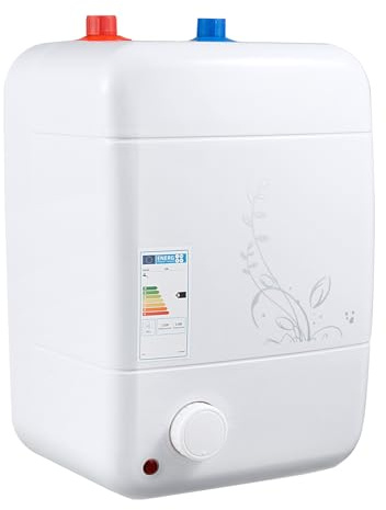 Petit chauffe-eau 8 l - Chauffe-eau instantané - Température réglable - Chauffage rapide - Étanche - Pour cuisine et salle de bain