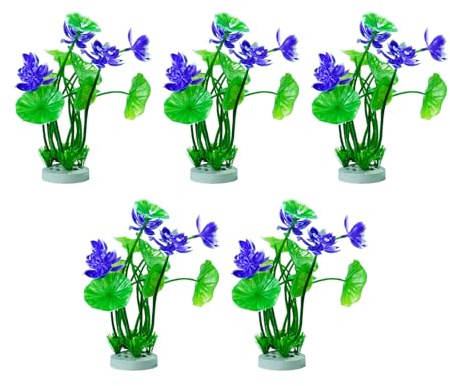 Klaisy Künstliche Lotus-Simulationslandschaft, große Pflanze, Aquarium-Landschaftsbau, Aquarium-Dekoration
