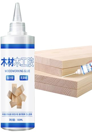 Colla per legno – 180 ml forte colla per legno di lattice bianco per mobili, mogano, sedie massicce, tavoli, porte e pavimenti, colla di riparazione ad asciugatura rapida per progetti di carpenteria e
