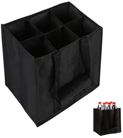 EVBOTGEE Bolsa para 9 botellas, plegable para botellas de 1,5 litros, portabotellas con divisores, bolso reutilizable para hombre, para botellas de agua, botellas de vino, cerveza y champán