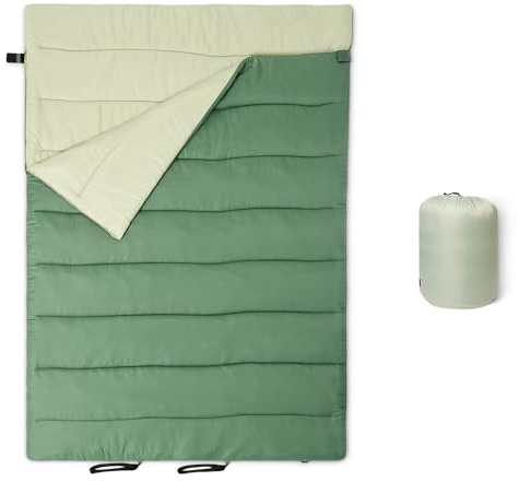 Amazon Basics Sacs de Couchage pour Adultes, Indispensables pour Le Camping, 3 Saisons Temps Chaud et Frais