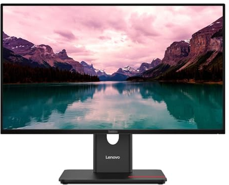 Lenovo ThinkVision T24-40 Moniteur IPS 23,8 Full HD 120 Hz USB-C Hub réglable en hauteur Pivot HDMI DP VGA Doux pour les yeux Faible Lumière bleue Moniteur de bureau professionnel ergonomique