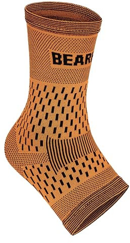 Bearhug Ankle Support for Men and Women - Ankle Brace for Sprained Ankle, Ligament Damage and Achilles Tendonitis Support - Bamboo Ankle Strap for Sports, Running, Gym, L