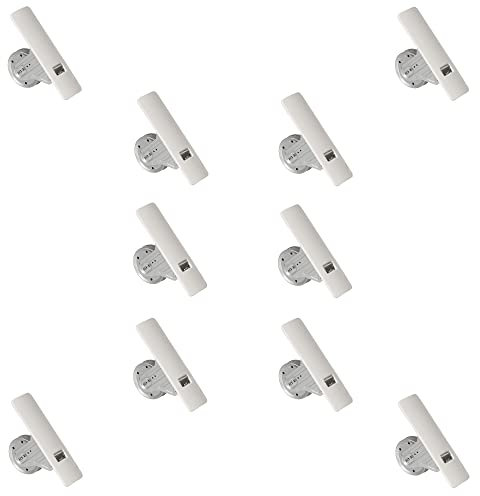 Rollwin 10x Rolladen Gurtwickler Unterputz 165mm bis 185mm Lochabstand - aus Deutschland - mit Gurtwickler Blende zum Clippen Weiß - ohne Gurt - für 23mm Rolladengurt geeignet für Wickler