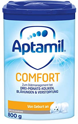 Aptamil Comfort – Spezialnahrung von Geburt an, Zum Diät Management, Bei Koliken, Blähungen & Verstopfungen, Palmöl, Milchpulver, 1x 800 g