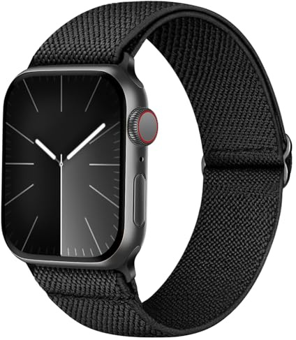 Recoppa Nylonarmband kompatibelt med Apple Watch 42 mm 44 mm 45 mm 49 mm för kvinnor och män, Solo Loop tyg, elastiskt band för iWatch Ultra SE 8 7 6 5 4 3 2 1