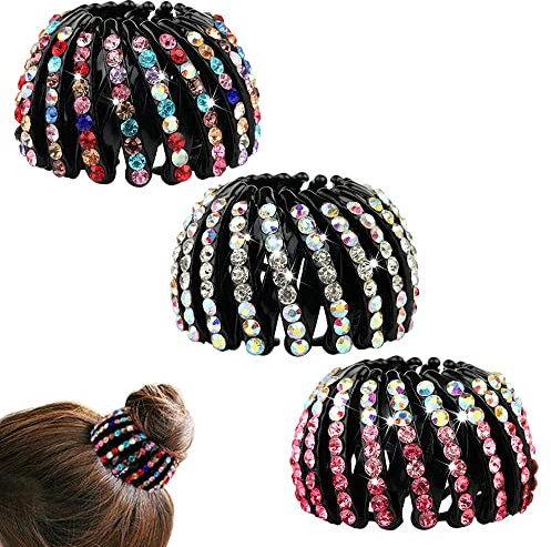 Hazrcvr Haarspangen für Damen 3 Stück Vintage Vogelnest Haarklammern Einfache Klaue Clips Rutschfest Haarspangen Haar Klammern Erweiterbarer Große Haarclips Haarspangen mit Vogelnes
