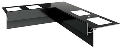 Renoplast® Aluminium Innenecke 90° für Traufprofil K35 Graphit | Fertigstellung von Terrassen und Balkonen | Fliesenböden auf Klebemörtel | Wasser ablaufsysteme Winkelprofil | Pulverbeschichtetes