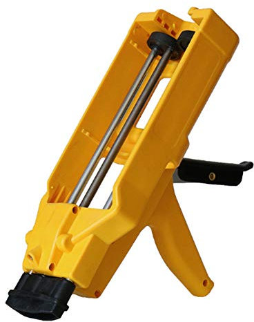 GUANGMING - Pistolet à calfeutrer à deux composants, pistolet à double cartouche avec adhérence confortable, pistolet d'applicateur adhésif manuel pour époxy, acrylique, polyuréthane, silicone, polyes
