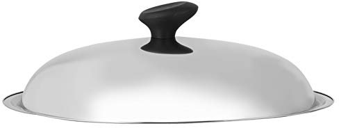 BAZAC Couvercle de casserole en acier inoxydable - Couvercle de poêle à frire - Couvercle de steak - Dôme de fonte du fromage pour casseroles, poêles, marmites - 34 cm