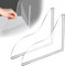 Yolev 2 Pcs Bath Shower Screen 8 inch Acrylic Kitchen Sink Splash Guard Self Glue Bath Screen Thickened Splash Guards for Kitchen Bathroom Sink Leak Prevent Shower