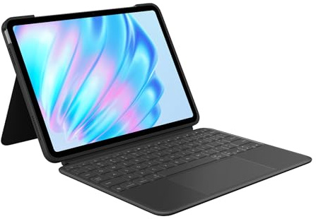 Logitech Combo Touch iPad Air 11-inch (M2, M3 & M4), iPad Air (5th gen) Keyboard Case - Detachable Backlit Keyboard with Kickstand - Midnight Black