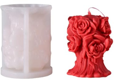 Kerzenformen Rose Aromatherapie Kerze Silikonform Diy Valentinstag Blume Ball Form-Blumenkorb