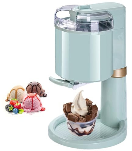 GAYAYAS Macchina per Gelato Soft, gelatiera Fai-da-Te Fatta in casa Genitore-Figlio, Domestica Semiautomatica da 1000 Ml Macchina per Gelato di Grande capacità