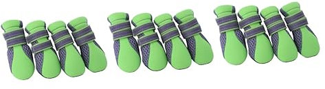 YARNOW 3st Haustier-hundeschuhe Wanderstiefel Für Hunde Einhorn-hundemütze rutschfeste Hundeschuhe Atmungsaktive Hundeschuhe Haustierschuhe Für Den Innenbereich Grüne Hundeschuhe Green