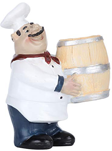 Acouto Statue de Chef Porte-Cure-Dents, Figurine Nordique, Décoration de Table de Restaurant, Comptoir Artisanal dans Un Bistro, Boulangerie ou Restauration de Cette Figurine, Statue de