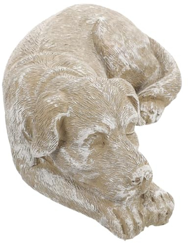 GANAZONO Pierre Tombale Résine pour Animaux De Compagnie Statue Commémorative De Chien pour Jardin Décoration Extérieure De Cimetière Marqueurs De Tombe pour Perte Animal