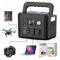 LIVIAN Generador Solar Portátil, Estación de Energía Batería con Salida AC USB, Carga Solar Enchufe Pared y Coche, Camping Casa Emergencias (Negro 300W 296Wh)
