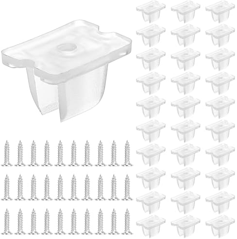 Nogeqi 30 st LED-remshållare, hållare för LED-remsor, 5 mm – 6 mm, vattentäta silikonklämmor, fästspänne med skruvar och klämma för ljusremsor