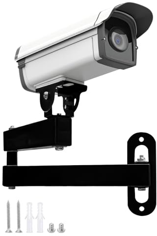 xyuayamz Soporte Camara Vigilancia, Soportes Montaje Pared de Vigilancia, Camara Videovigilancia Bracket Ajustable, Soportes de Pared para Cámara para Interiores y Exteriores, Metal, 1 Piezas, Negro