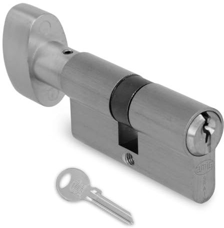 Amig - Låscylinder - Storlek: 90 mm (40-50) - 6 stift - Anti-dricks- och stötskyddssystem - Borrskydd - Inkluderar 3 nycklar - 65 mm fästskruv