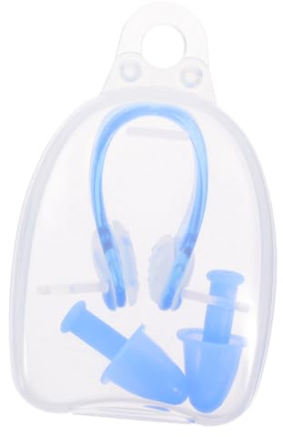 TOYANDONA Equipo de Natación para Adultos Tapones Oídos y Férula Nasal de Silicona Ajustable y Diseño para Hombre y Mujer