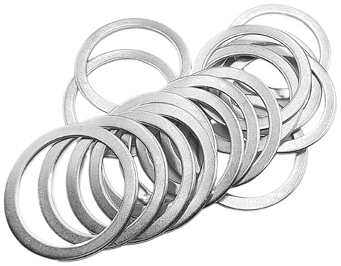 Juntas de arandelas planas de aluminio m3-m30 (15 x 24 x 1 mm - 100)