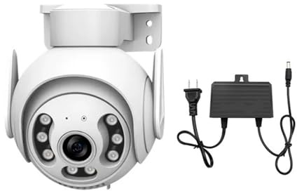 Telecamere di sicurezza IP con scheda SIM 4G, telecamera da 5 MP, PTZ a 360°, protezione di sicurezza for la casa intelligente, videosorveglianza con monitoraggio automatico(Eu plug,5MP Camera no card