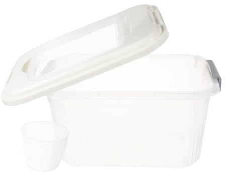 TOYANDONA Vasca da Bagno per Criceti Scatola per Bagno di Sabbia per Gerbilli e Cincillà Vasca Coperchio Resistente alle Deformazioni