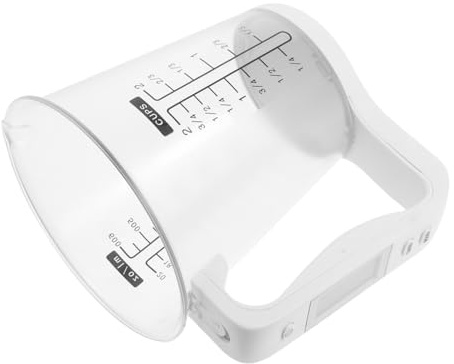 Ipetboom Bilancia da Cucina con Misurino Elettronico Display LCD Facile da Leggere Peso e Temperatura Compatta e Multifunzione per Uso Alimentare