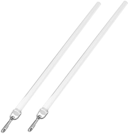TOYZFRIENDY Varilla para Tirar Cortina Acrílica Transparente De 12 Pulgadas Barra De Cortina Larga Resistente Sistema Manual Compatible Persianas y Visillos Pack De 2 Unidades
