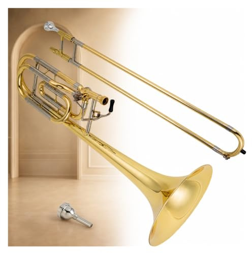 Tubo de tracción Trombón tenor Sib/Fa Lacado Oro