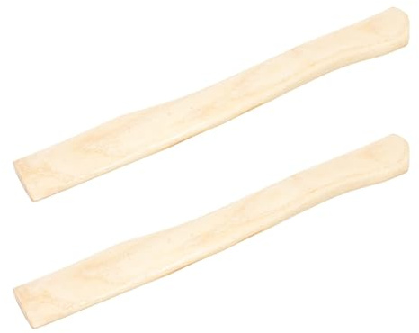 HOODANCOS 2pcs Sturdy Wooden Handle Replacement for Mini Pick Axe with Ergonomic Hickory Shaft, Long 36cm Wooden Handle for Outdoor and Carpentry Use