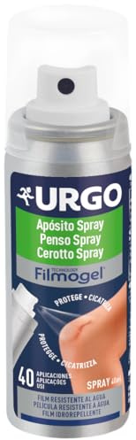 Urgo - Apósito Spray Filmogel® - Invisible, cicatrizante y impermeable - Spray de 40 ml, 40 aplicaciones, El embalaje puede variar