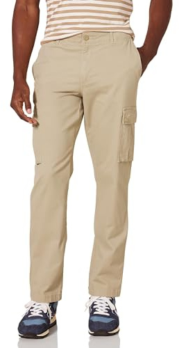 Amazon Essentials Men's Slim-Fit Stretch Cargo Pants with Tapered Leg, Khaki Brown, 30W x 29L