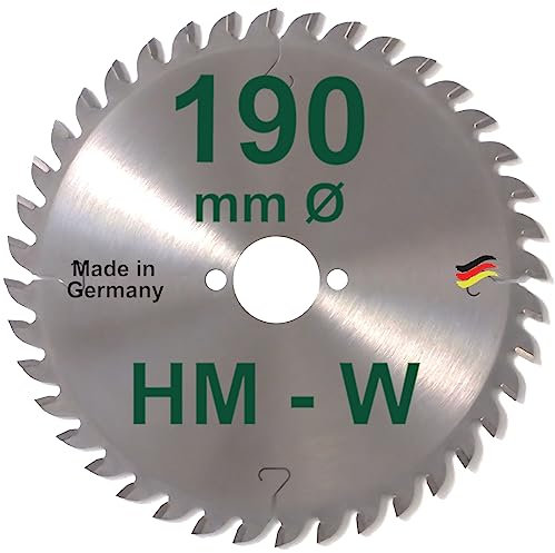HM Sägeblatt 190 x 30 mm Zähne 40 W Kreissägeblatt Hartmetall 190mm Ersatzsägeblatt für Aeg Atlas Copco Bosch Hitachi Mafell Makita Scheer Skil Wechselzahnung